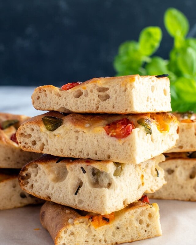 Cherry Tomato & Basil Focaccia – preparation step 6