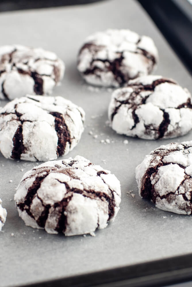 Chocolate Crinkle Cookies - Biscuits & Cookies The Gourmet Larder