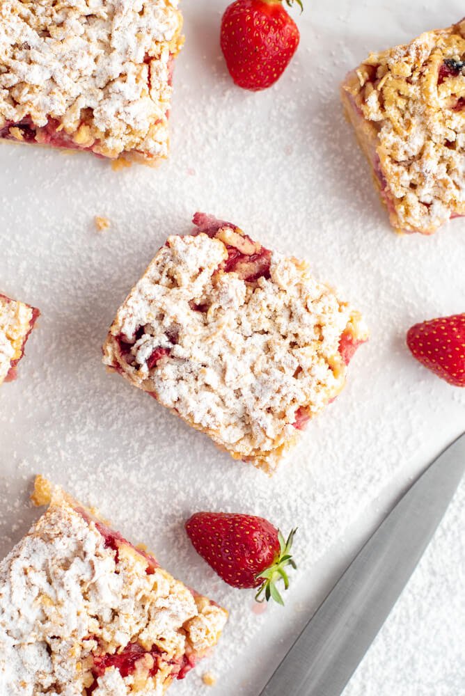 Strawberry Shortcake Bars Recipe - The Gourmet Larder