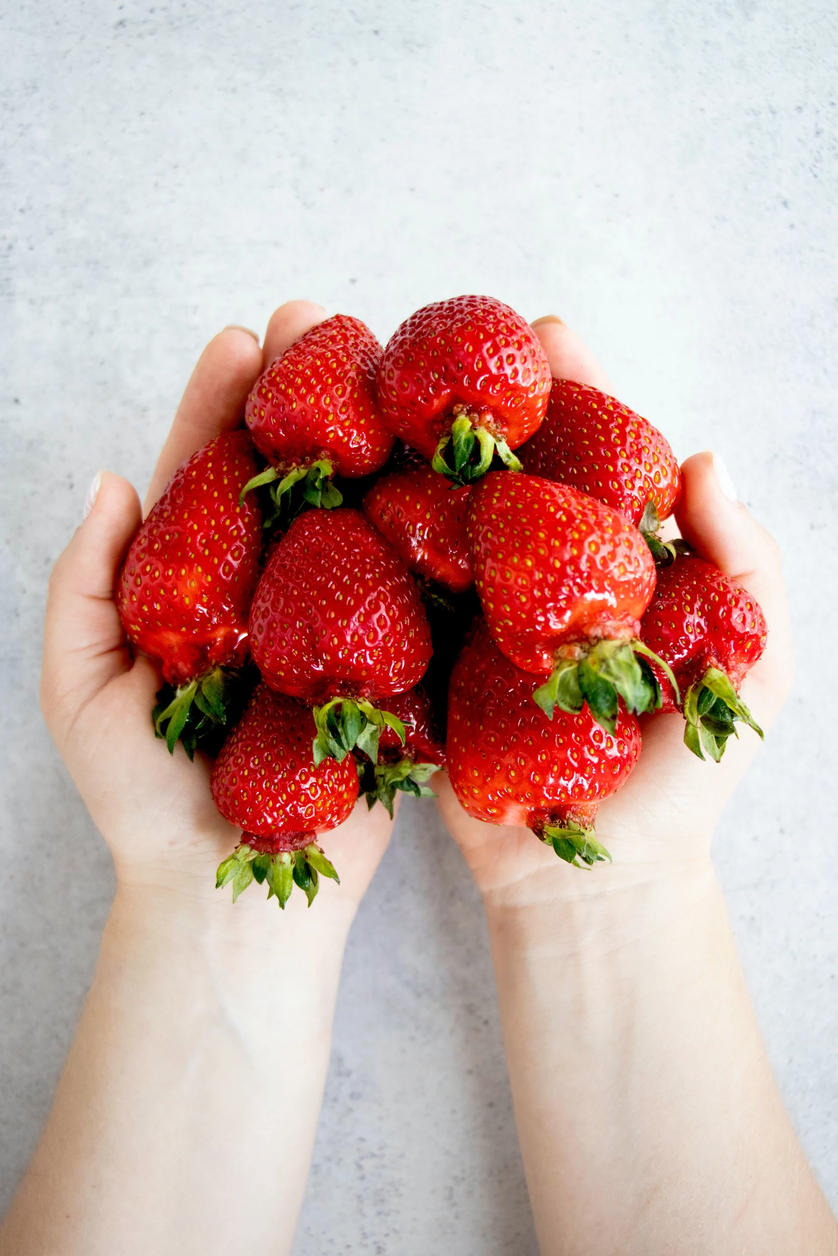 Strawberries hand
