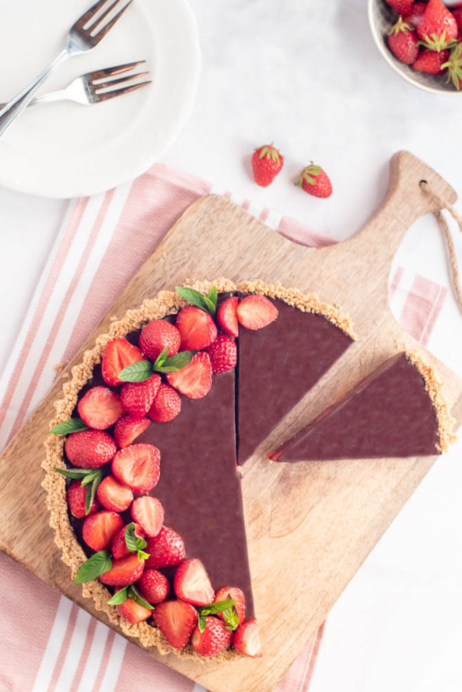 Strawberry chocolate Tart