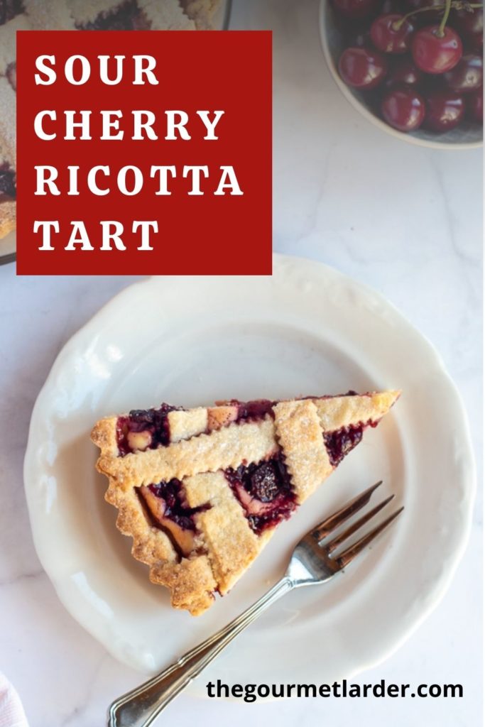 Sour Cherry Ricotta Tart – preparation step 12