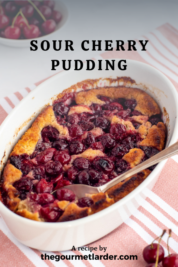 Sour cherry pudding