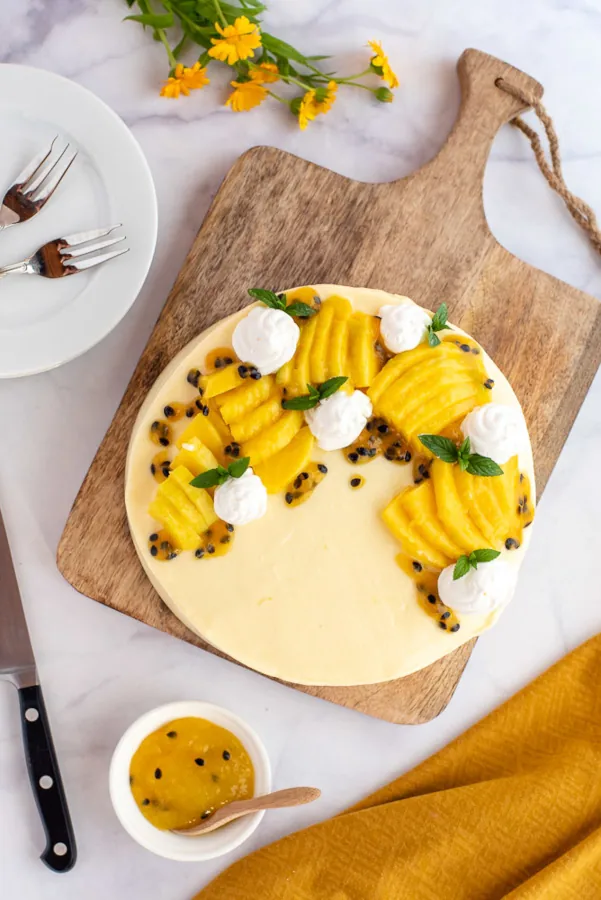 Mango Passion Fruit Cake