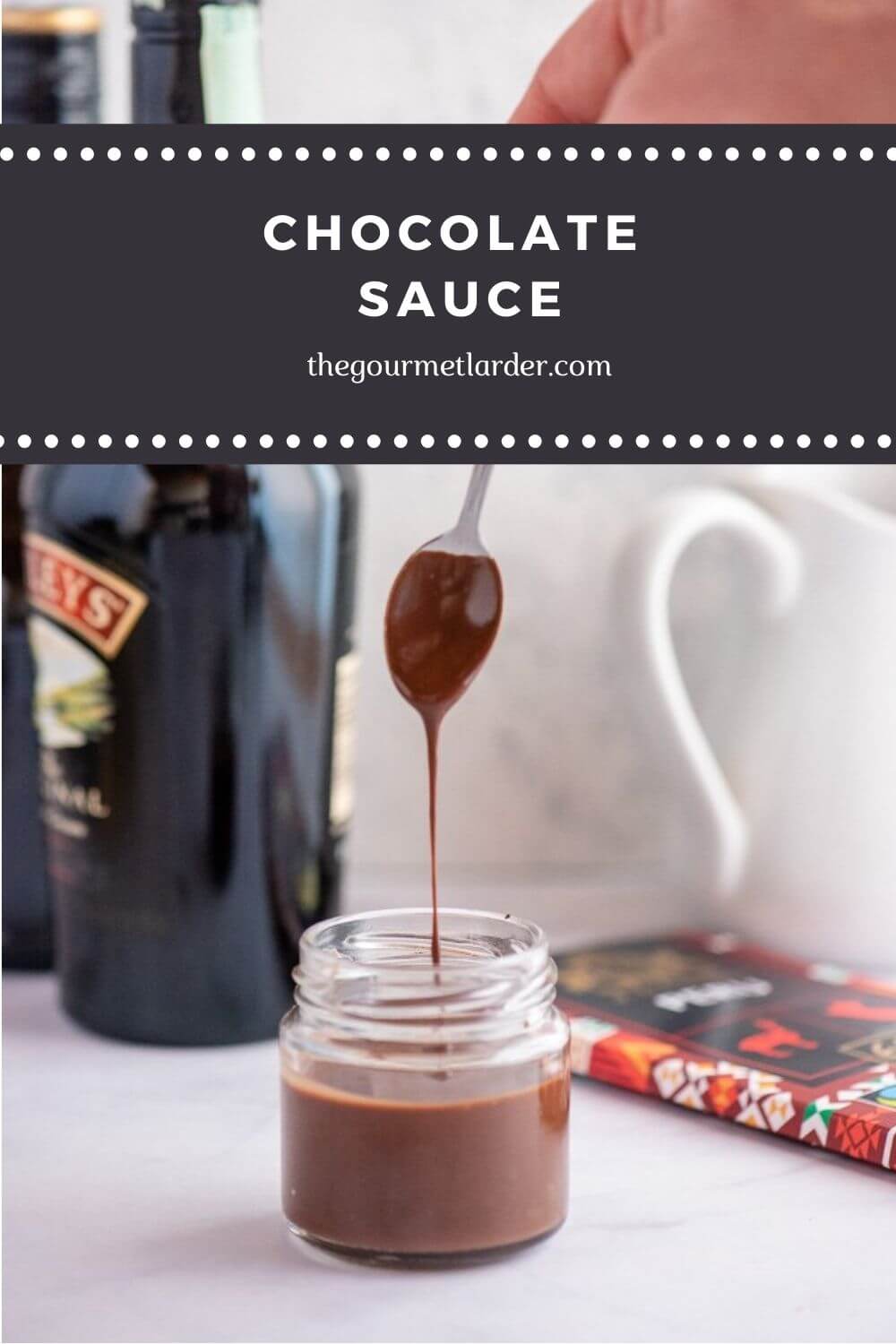 Chocolate Sauce Pinterest image
