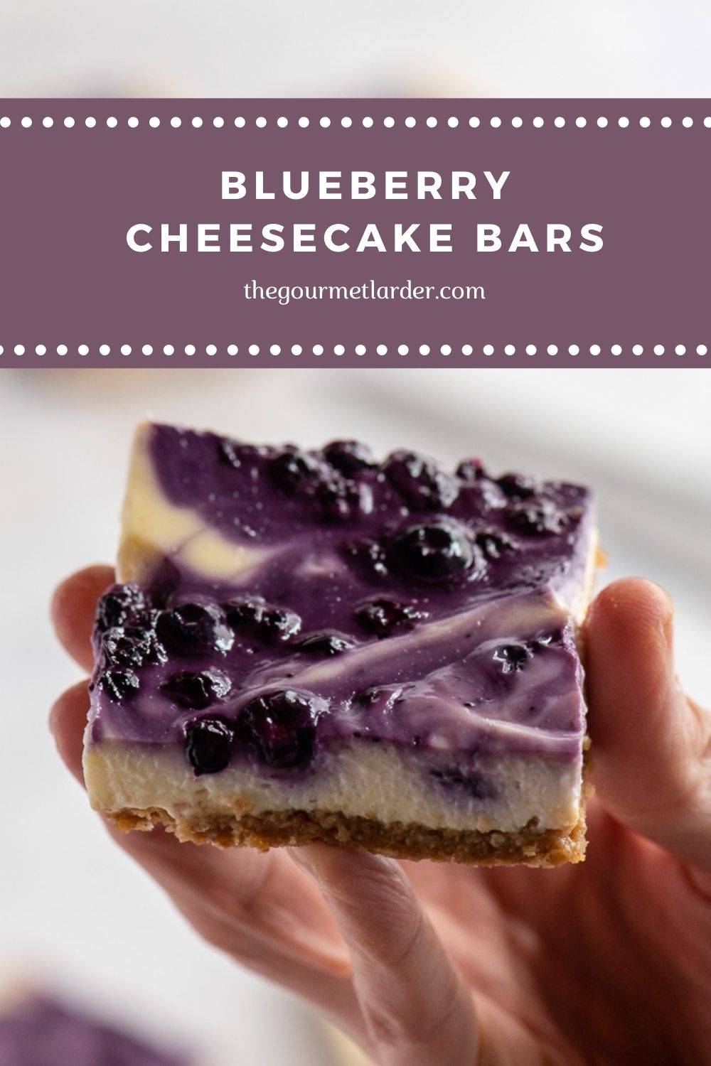 Blueberry Cheesecake Bars Pinterest image