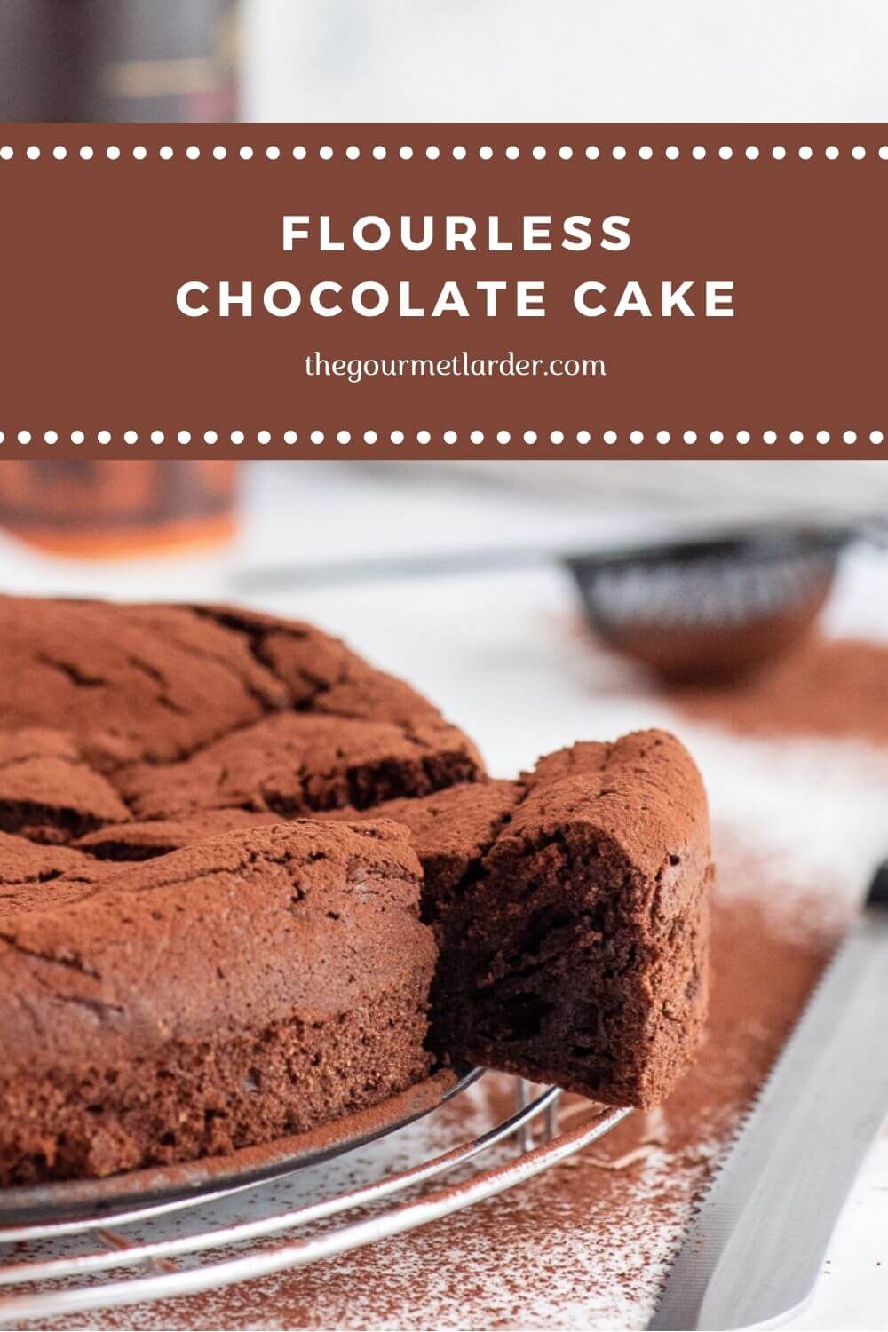 Flourless Chocolate Cake Pinterest image