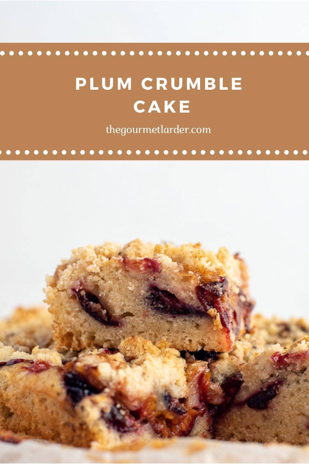 Plum Crumble Cake Pinterest image