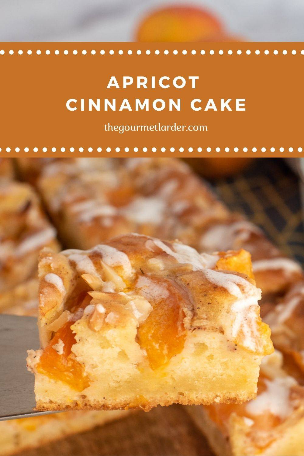 Apricot Cinnamon Cake Pinterest image