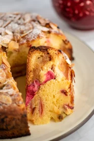 Rhubarb Marzipan Cake