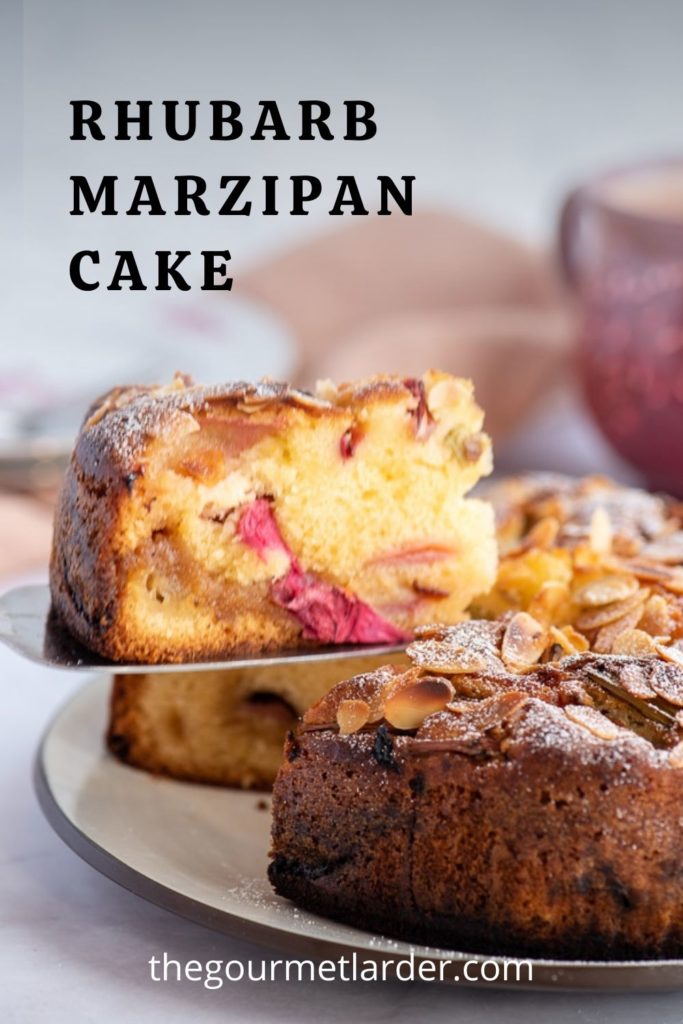Rhubarb Marzipan Cake – preparation step 1