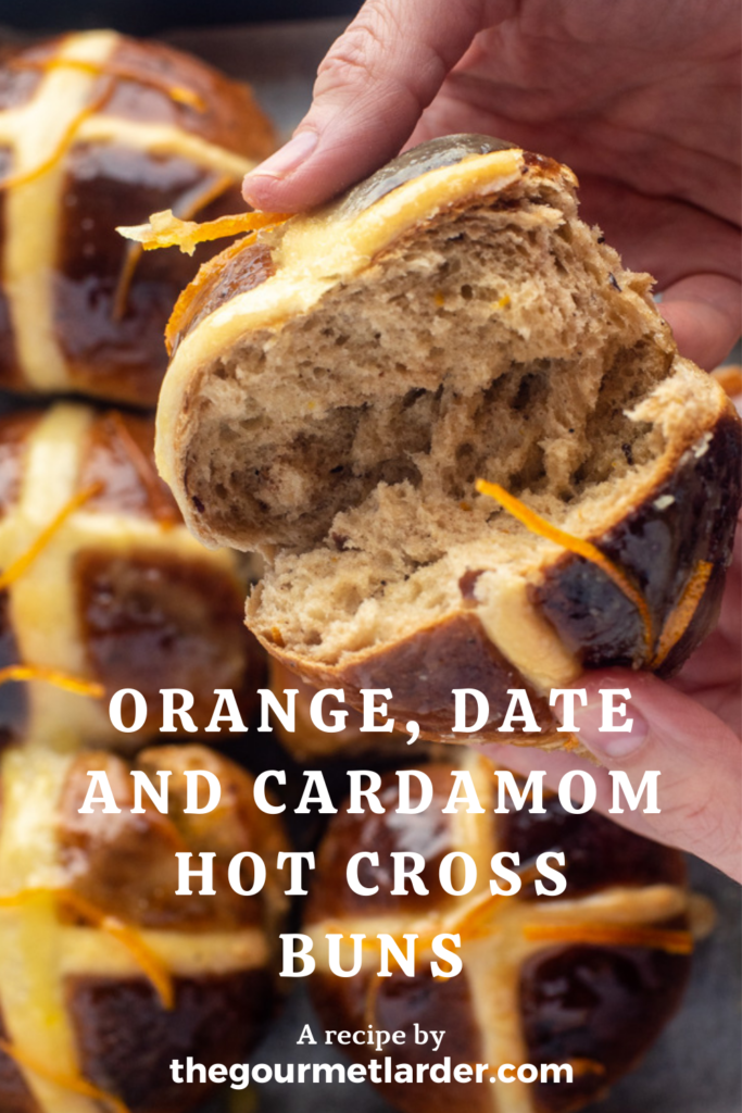 Orange, Date And Cardamom Hot Cross Buns