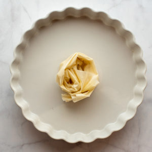 Filo Vanilla Custard Pie – preparation step 1